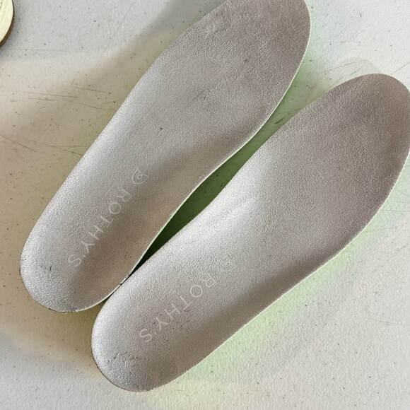 Rothy’s The Lace Up Sneaker Vanilla Ivory Knit Gum Women's 9 Hidden Heel Low Top - Picture 11 of 13